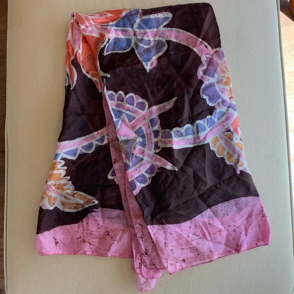Silk Floral Scarf